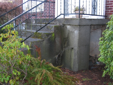 Before - Steps with overlay with brick border